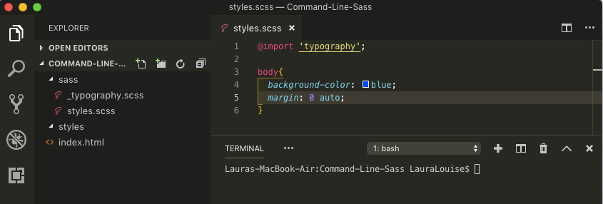 How to run Sass in the Command Line | by Laura-Louise Tobin | Medium