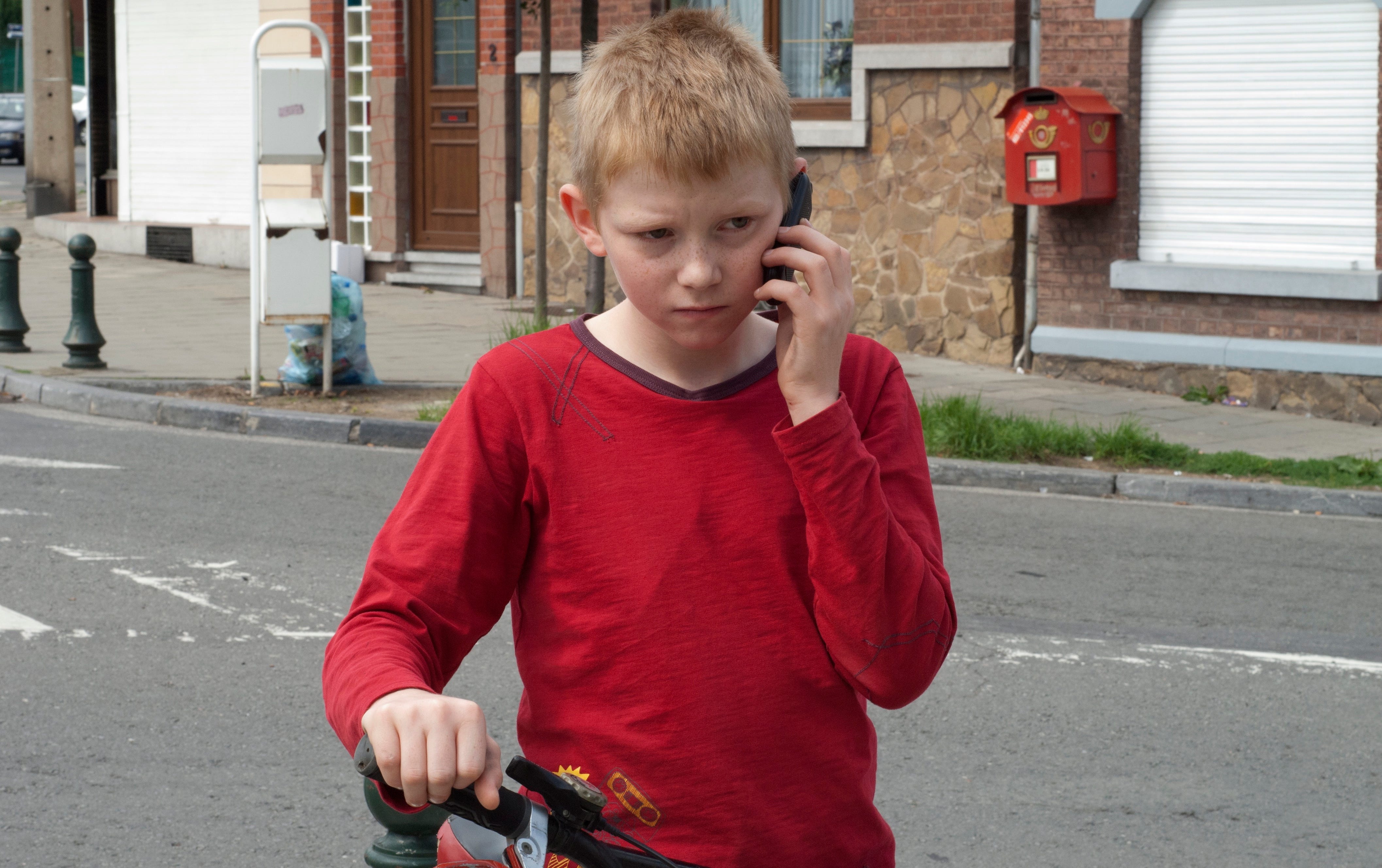 the boy with the bicycle