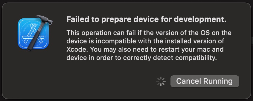 Xcode show “Failed to prepare device for development.” error handling -  彼得潘的Swift iOS App 開發教室- Medium