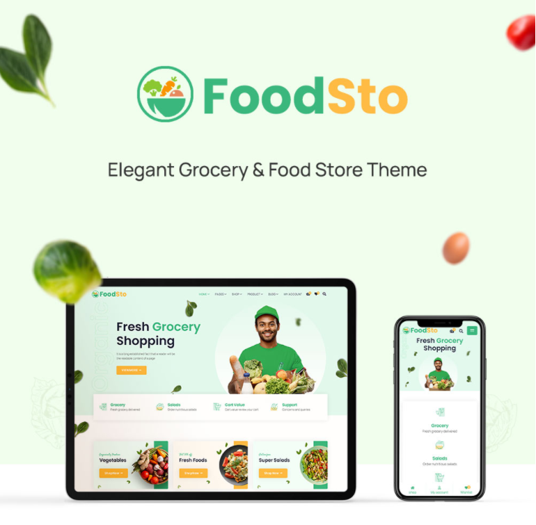 Grocery and Food Store WordPress Theme | Foodsto | Iqonic Design