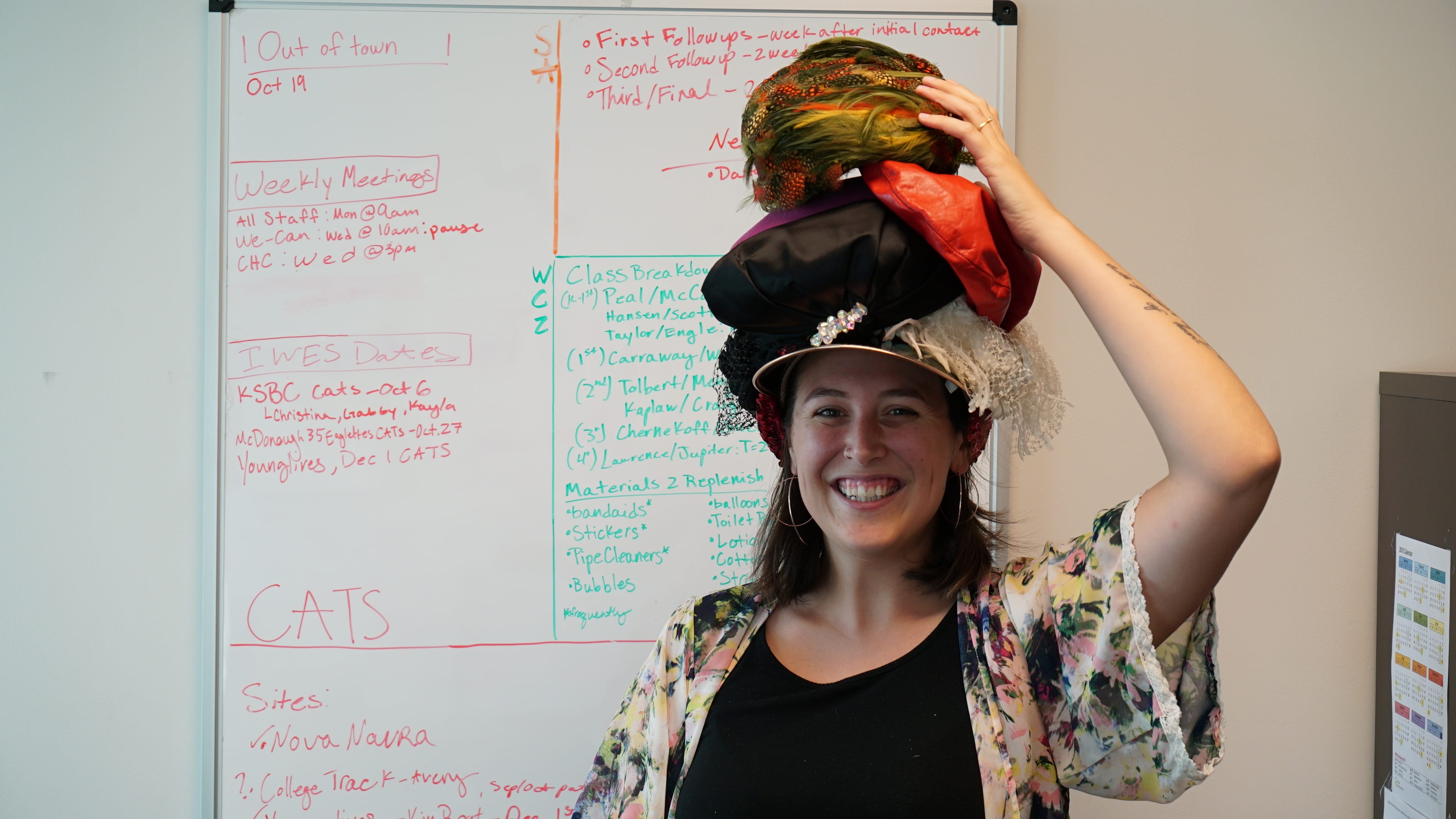 hats on post
