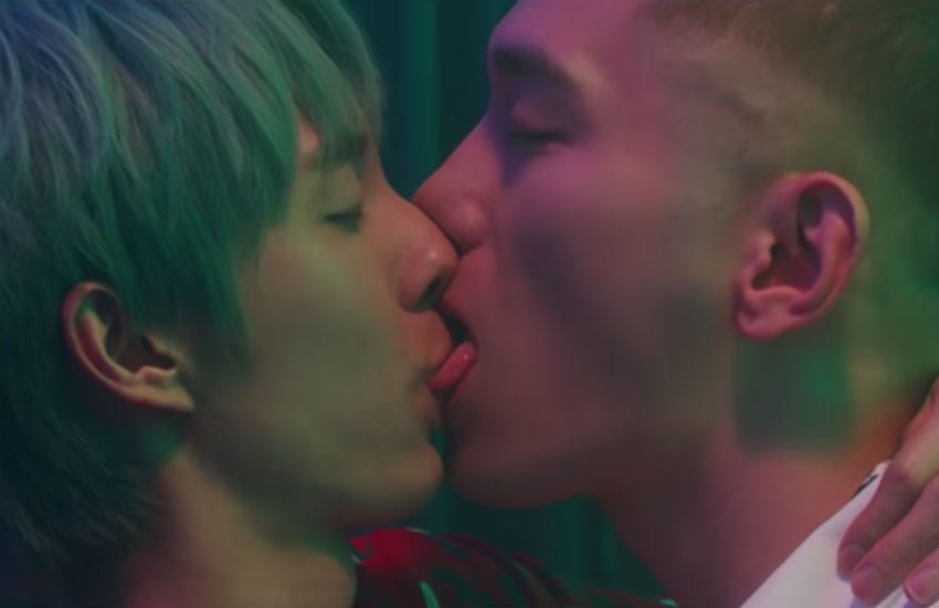 Gay K-pop star Holland filmed hot make out scene four times. and loved it.