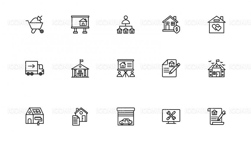 Real Estate Line Icons Pack Icon 803 Icon Fair Medium