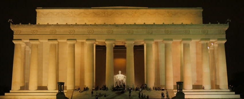 Download Lincoln Memorial Doric Columns Background