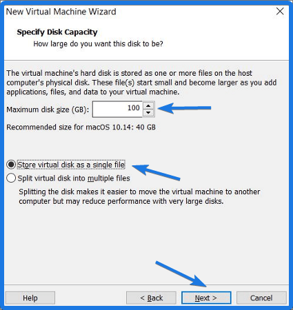 Store virtual disk as a single file
