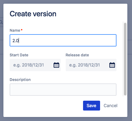 While creating a release in this view, you don’t have to set its’ dates. So are they required or not?