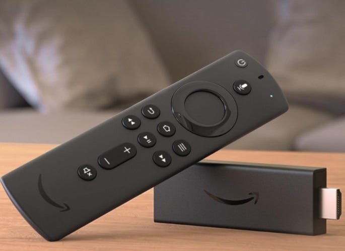 Fire TV Stick:- Fire TV Stick 4K streaming device with Alexa