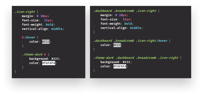 selecting pseudo classes in Sass