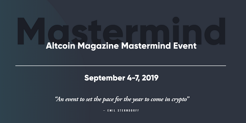 Altcoin Magazine Mastermind Event