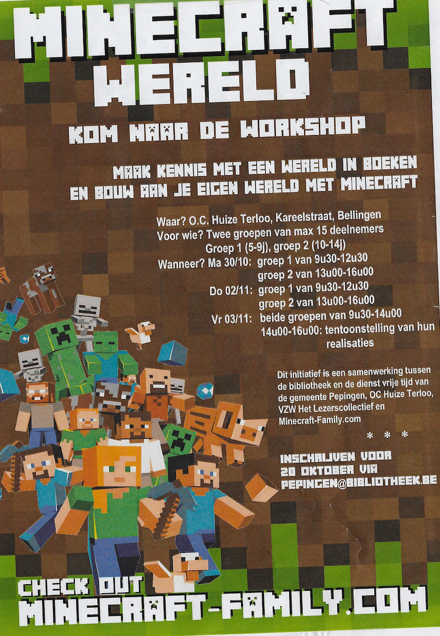 Minecraft Workshop @Huis Terloo. Today was the first Minecraft workshop… |  by W3bwizart | W3bwizart Web Adventures | Medium