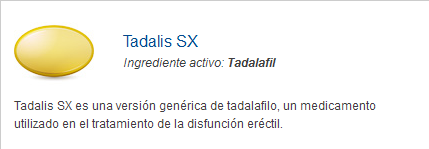 Tadalis sx comprar sin receta