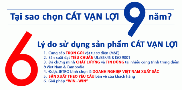 6 lý do lựa chọn Cát Vạn Lợi