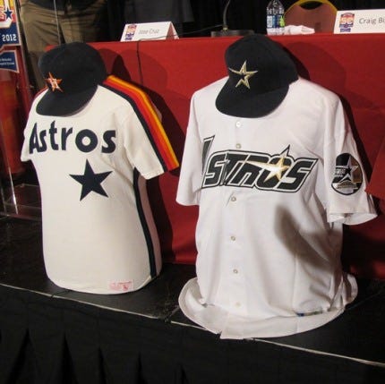 astros jersey history