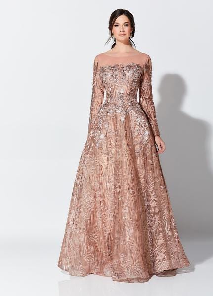rose gold mother of the bride dress