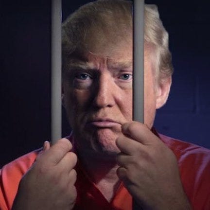 trump in orange prison suit