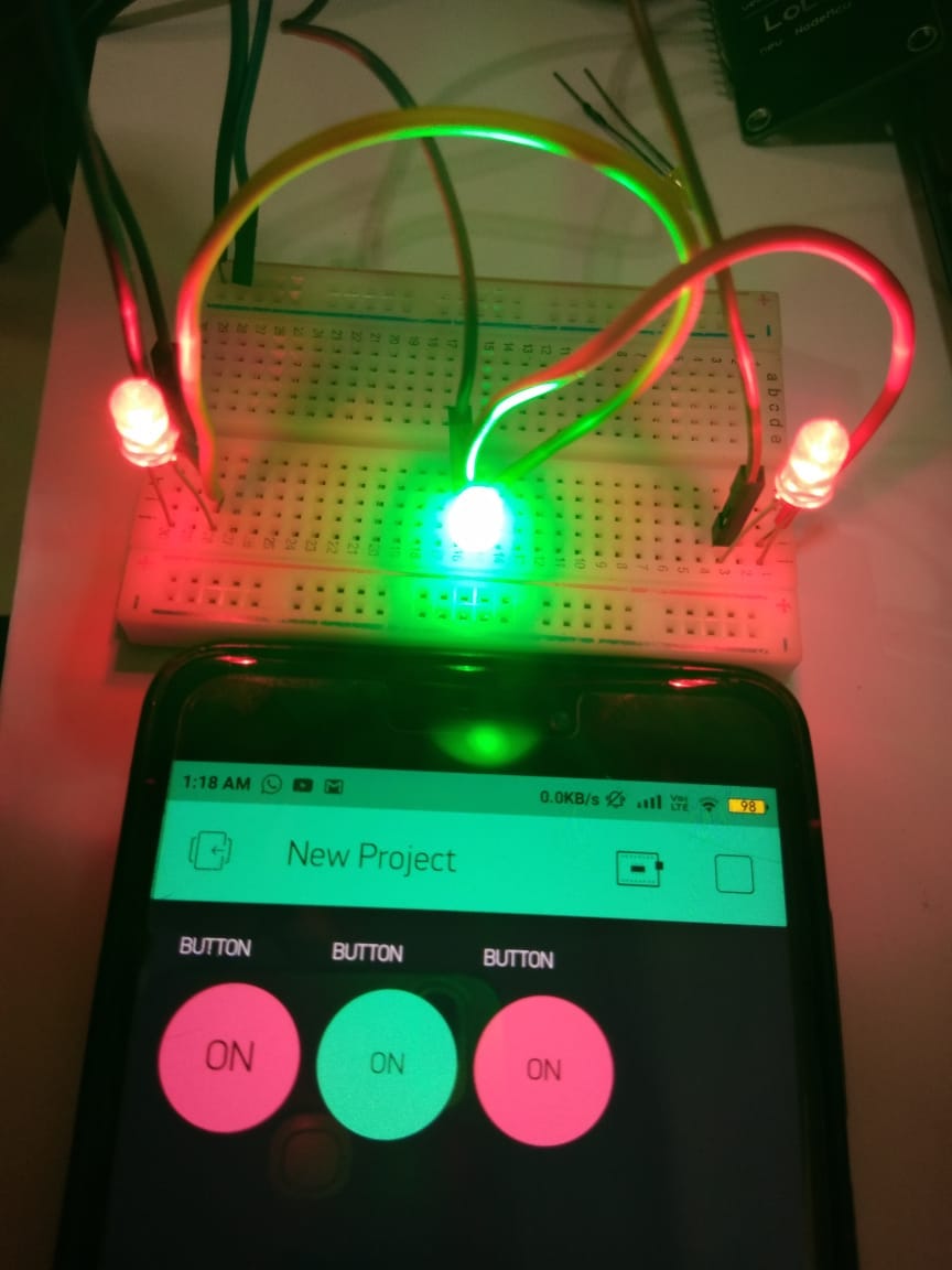 Controlling LED's with blynk app using Nodemcu | by Tejaskrishna | Medium
