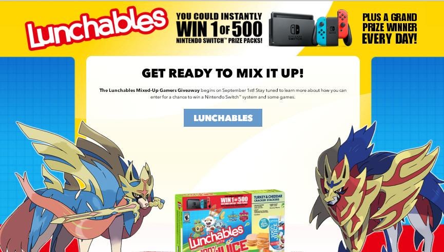 lunchables code entry