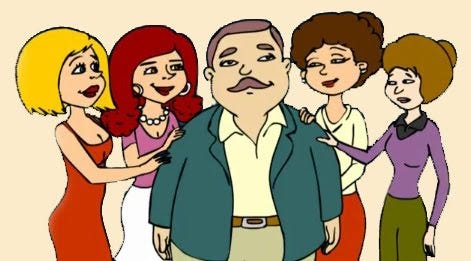 Image result for four wives cartoons