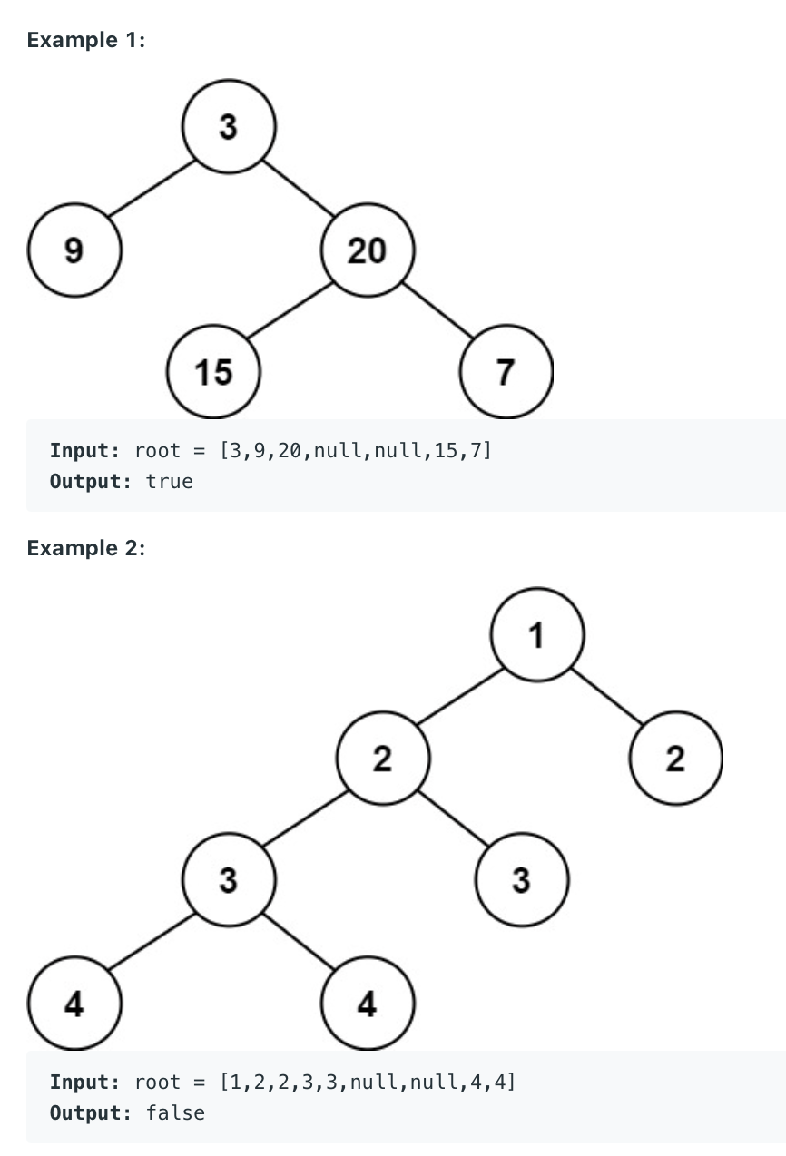 110: Balanced Binary Tree. Problem: Given a binary tree, determine ...