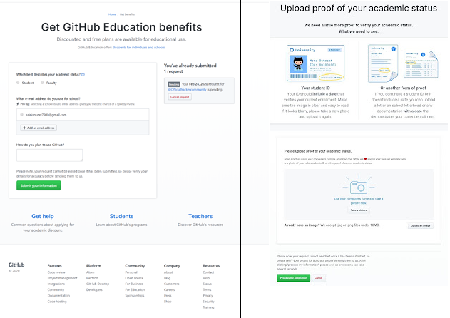 Github Student Developer Pack Application