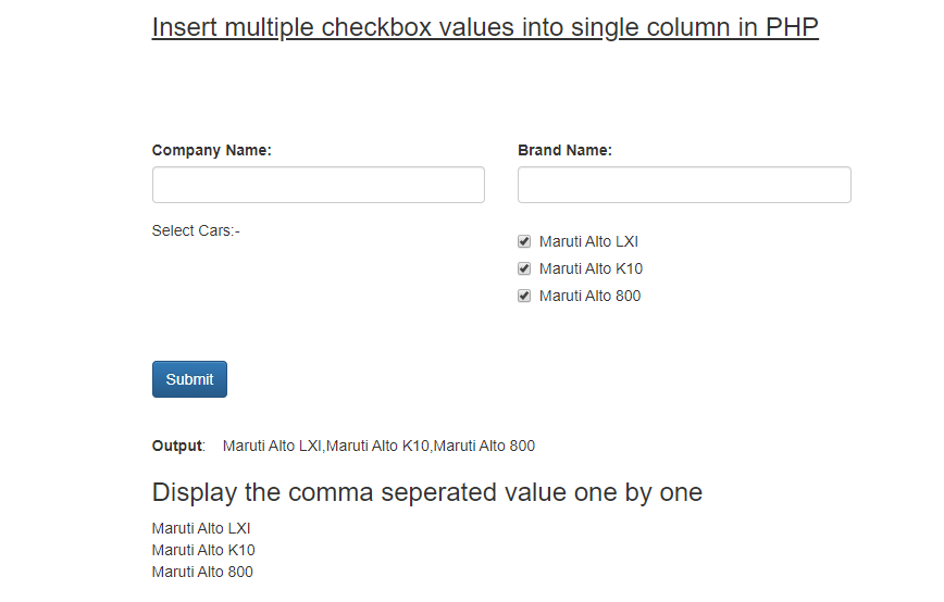 How to insert multiple checkbox values in the database in PHP | by  Bipsmedium | Medium