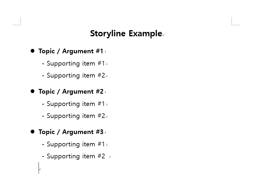 Configuring A Storyline Draft For A Report By J Park Note Medium