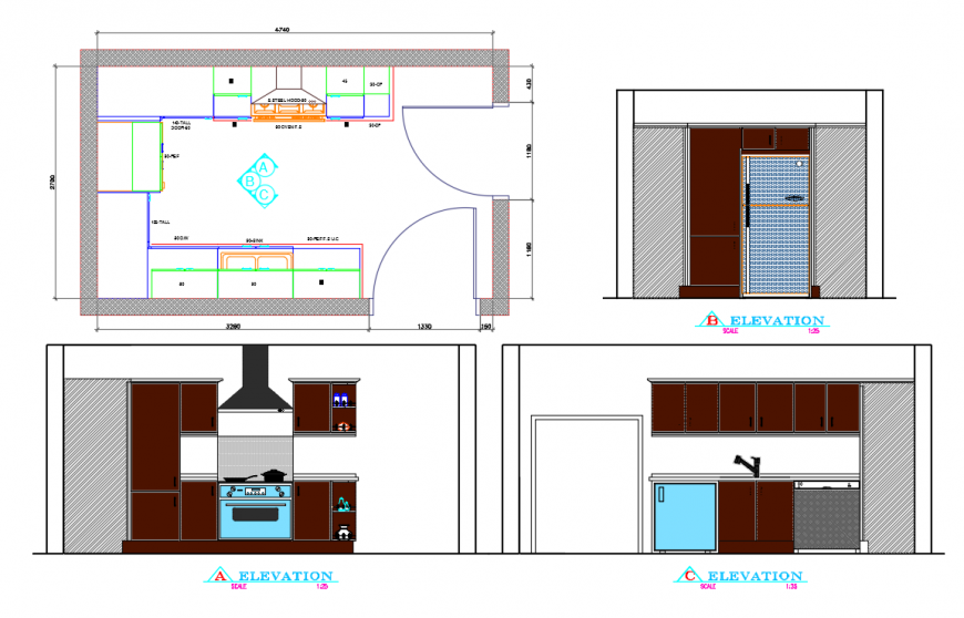 KITCHEN FURNITURE DESIGN & ELEVATION DETAIL | by Autocad Files | Medium