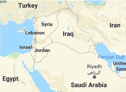 countries close to jordan