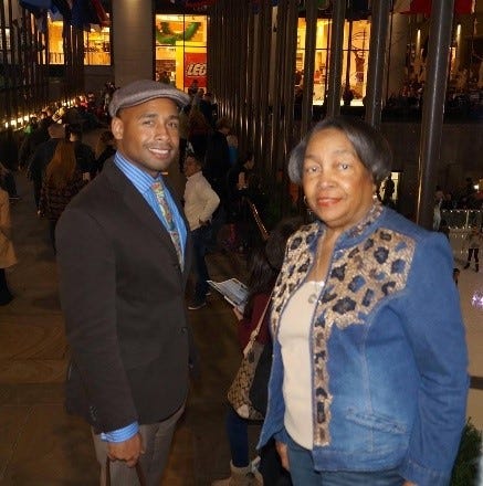 Nadir H. Wright with his grandmother, Shirley.