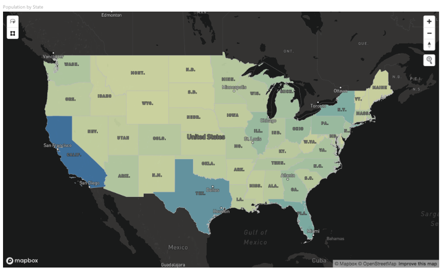 Mapbox Visual for Power BI upgraded | by Mapbox | maps for developers