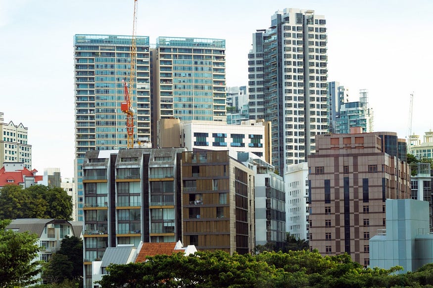 A cluster of Singapore apartment rentals, condo rentals, and serviced apartments
