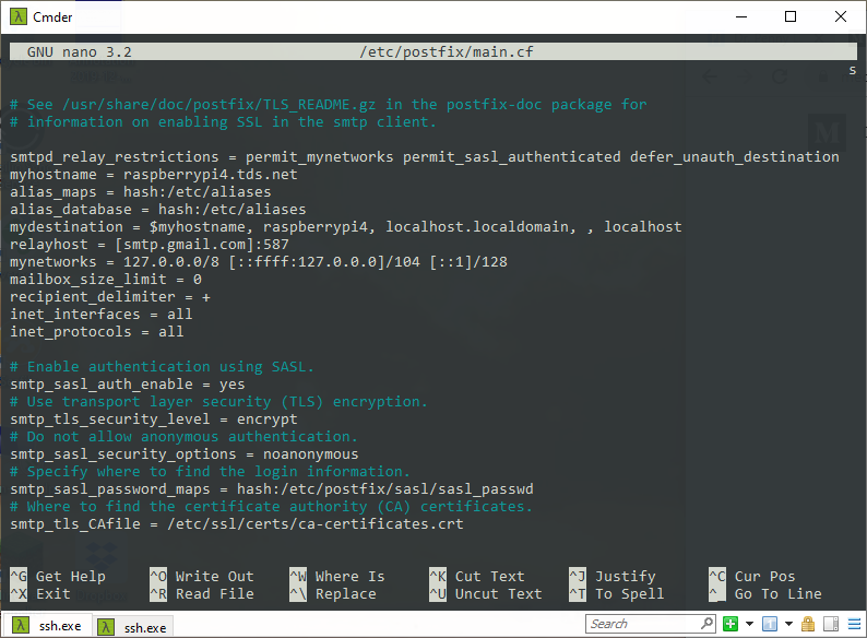 Screenshot of an editor session