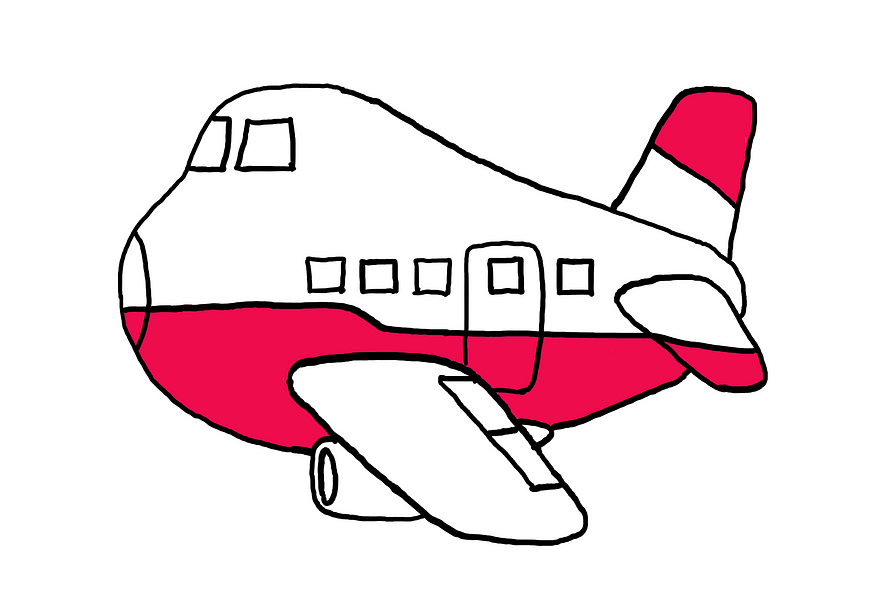 I Accidentally Almost Started A Business. Here is What Happened. — An illustration showing a cute toy-like fat aeroplane that has a pink and white colour scheme. The lower half of the aeroplane and the upper half of its tail are coloured pink while the rest of the plane is white.