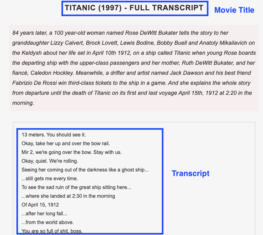 Movie transcript