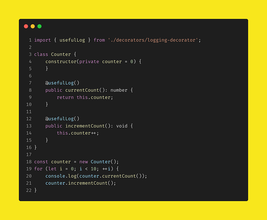 alt Refactored entry point using usefulLog