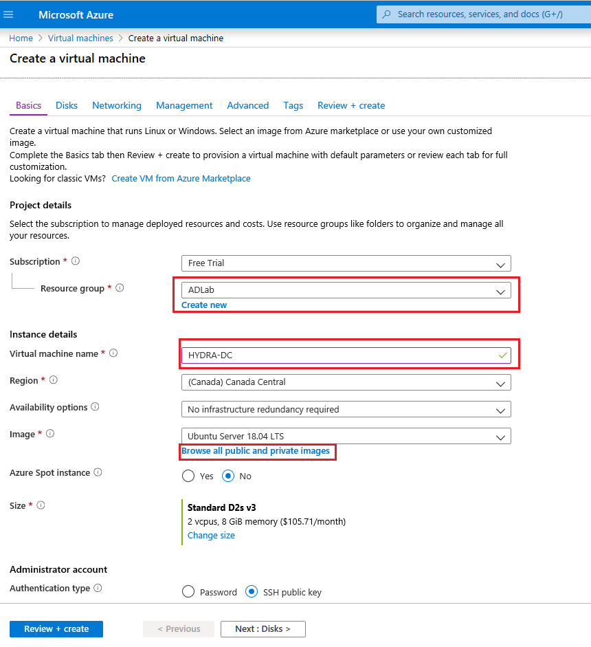 Crear laboratorio de Active directory en azure 18 1*zfFg55ouGy2pb54IhOLizw