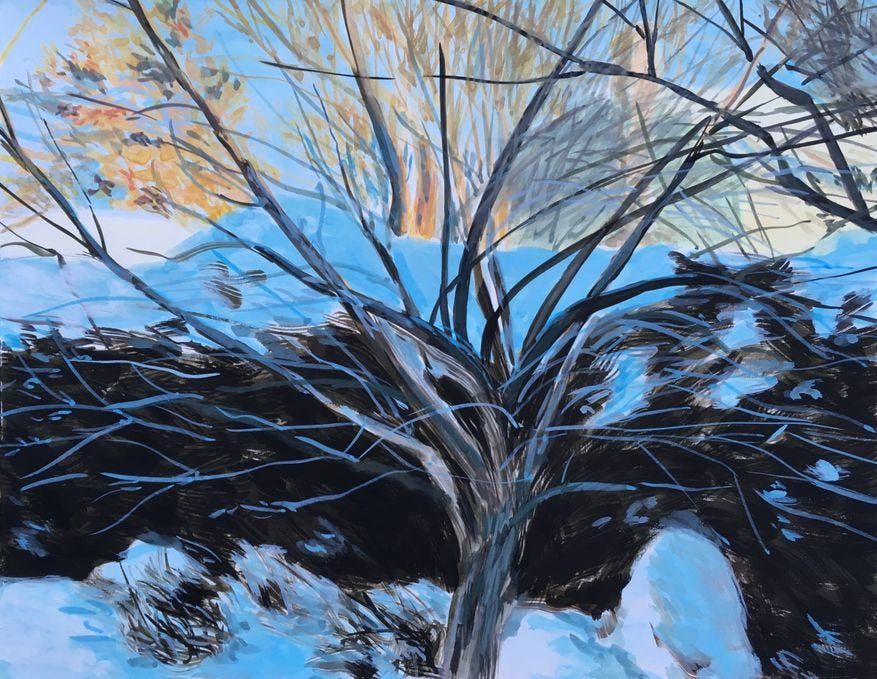 Painting The Blues I Ve Been Meaning To Paint The Winter By Louise Jalbert Medium Painting The Blues I Ve Been Meaning To Paint The Winter By Louise Jalbert Medium