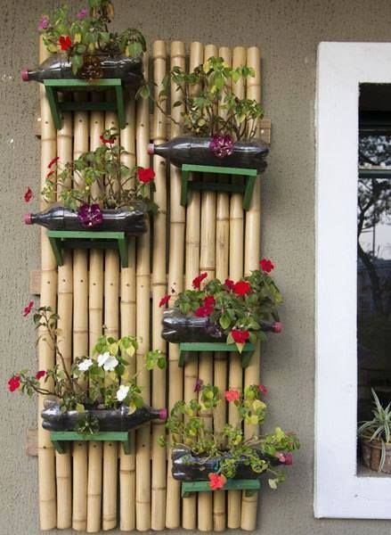 Cantik Gambar Pot Gantung  Dari  Bambu  Bunga  Hias