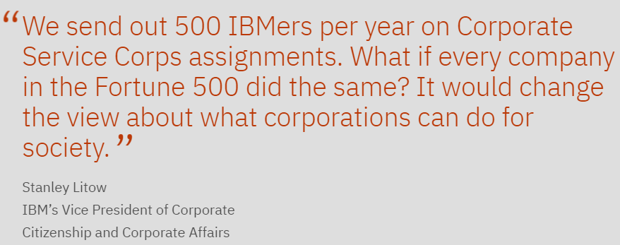 ibm corporate service corps case study answers