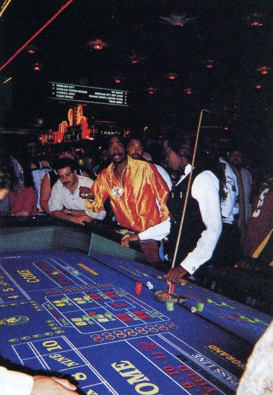 2Pac shooting craps at the MGM Grand Las Vegas… hours before he was shot and killed. by I Blog