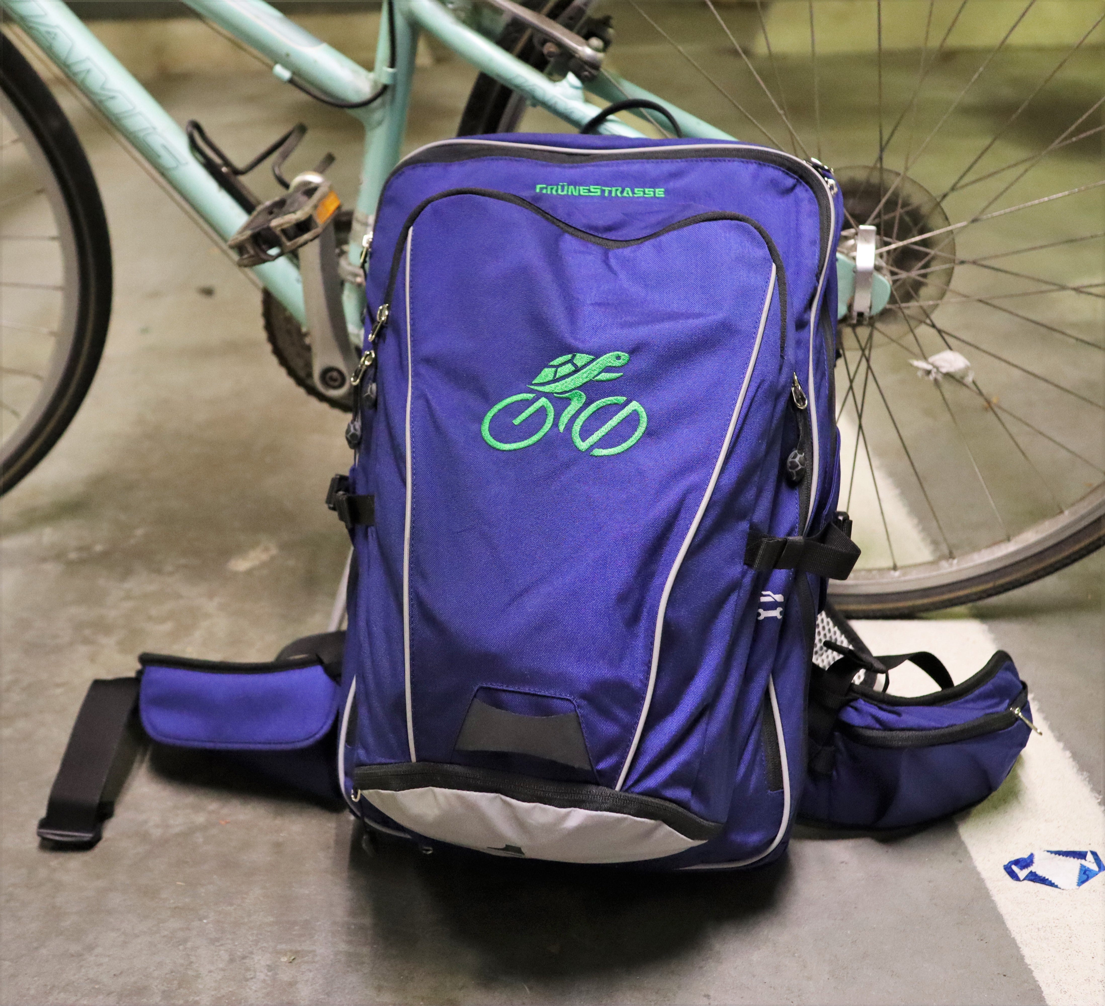 backpack cycling to work