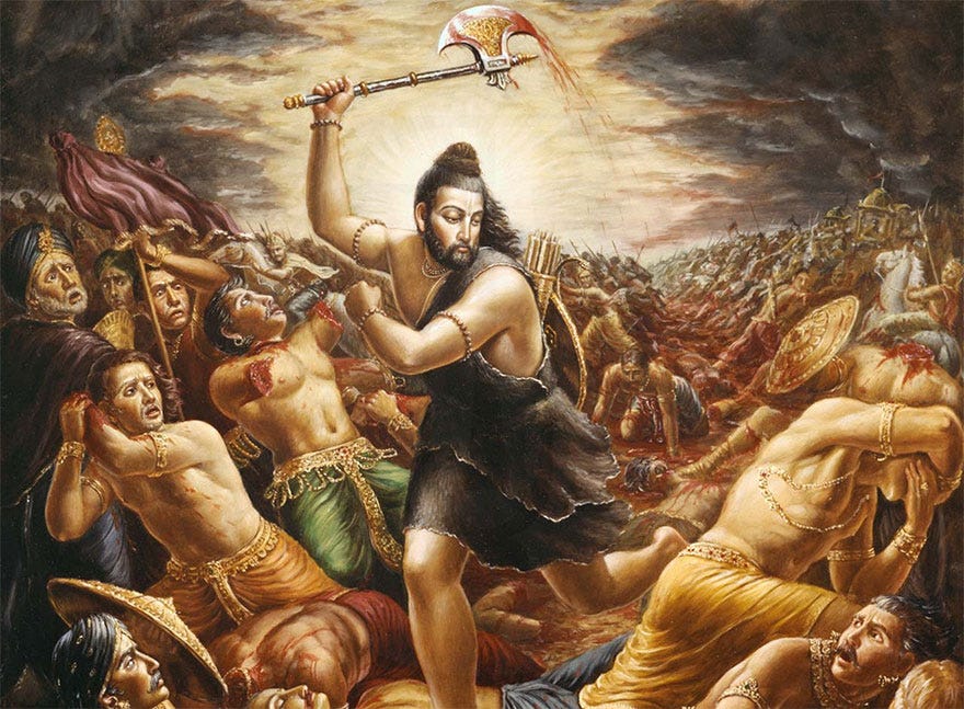 Why did Parashuram kill the Kshatriyas from the earth for 21 times?