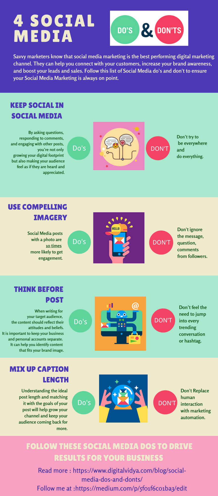 Social Media Do’s and Don’ts (Infographic) by Jennie Shen Marketing