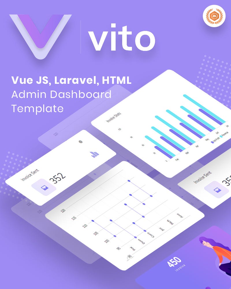 Vue, Laravel, HTML Admin Dashboard Template | Vito | Iqonic Design