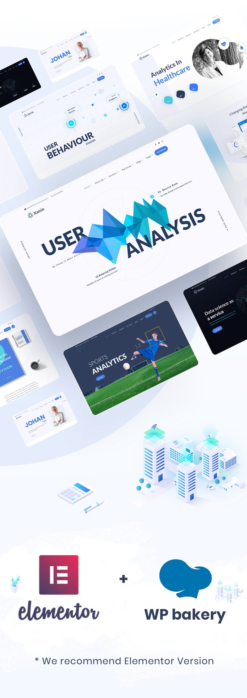 Data Science and Analytics SaaS WordPress Theme | Xamin | Iqonic Design