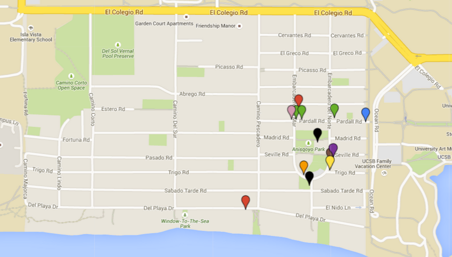 Art in Isla Vista - Social Engagement Map