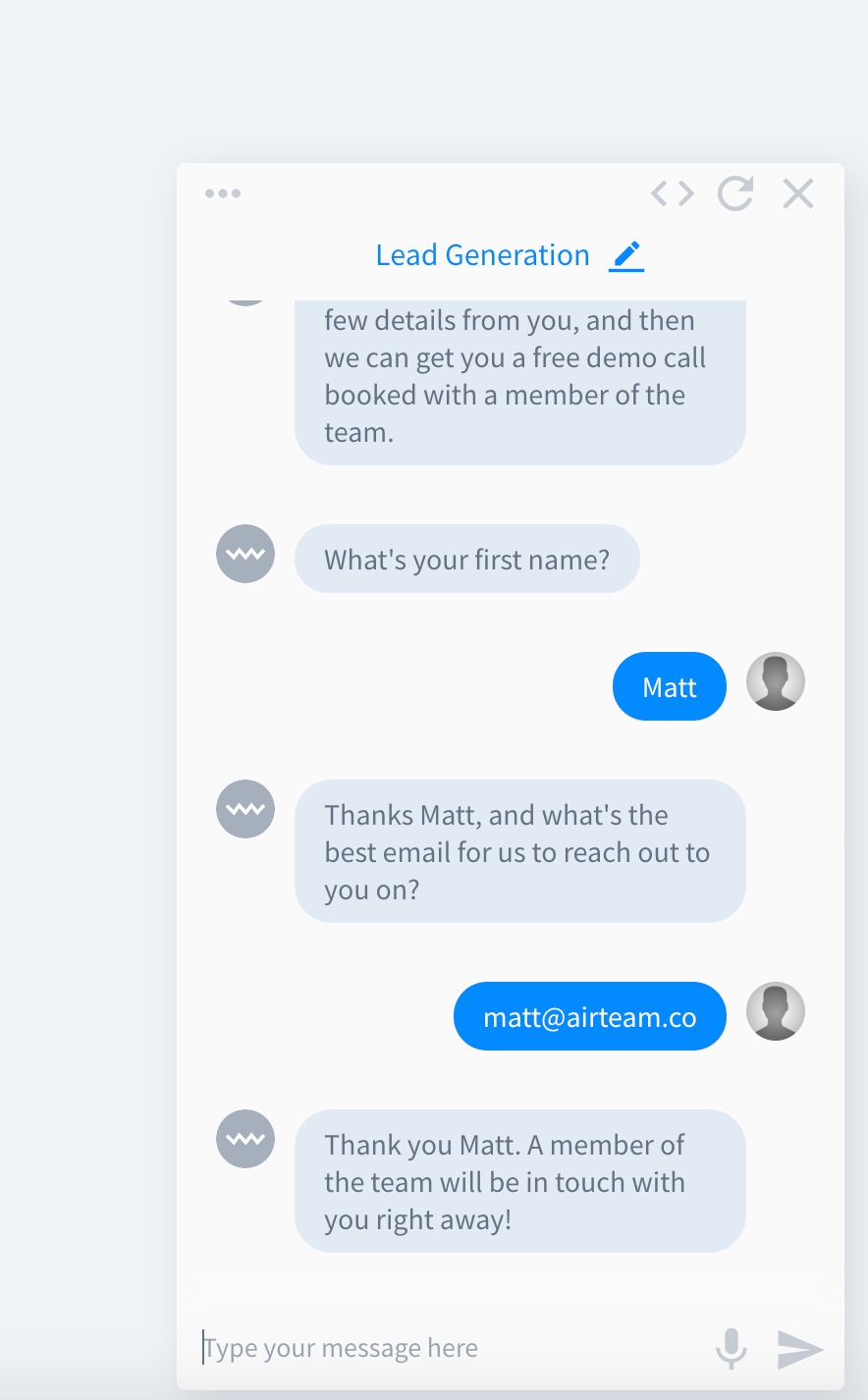 How to create a lead generation Chatbot | by Matt Bell | Chatbots Life