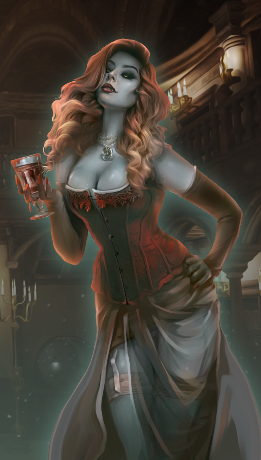 Vampire NFT Card — Red hair sexy Vampire