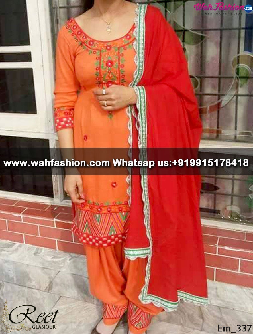 orange colour designer suits