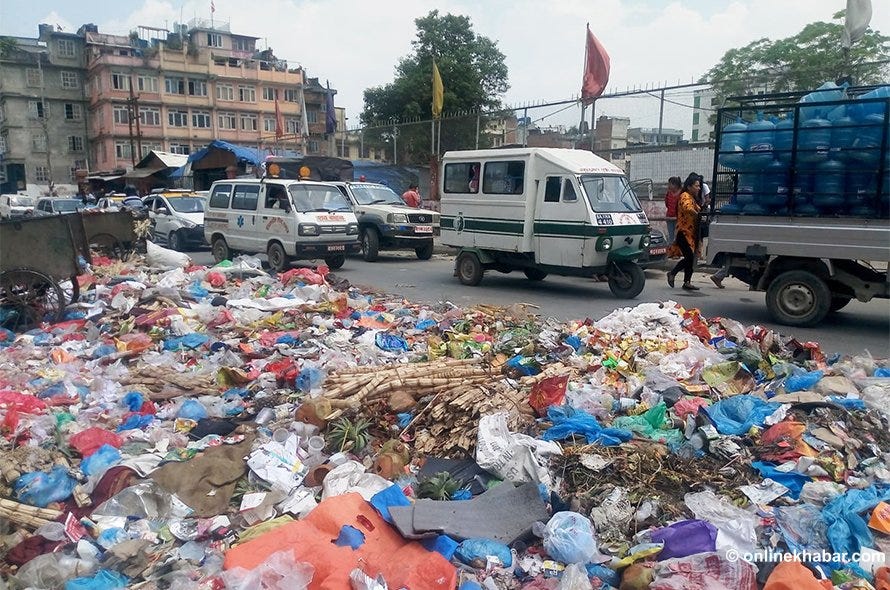 Kathmandu and its unmanaged waste by Green Coins Medium